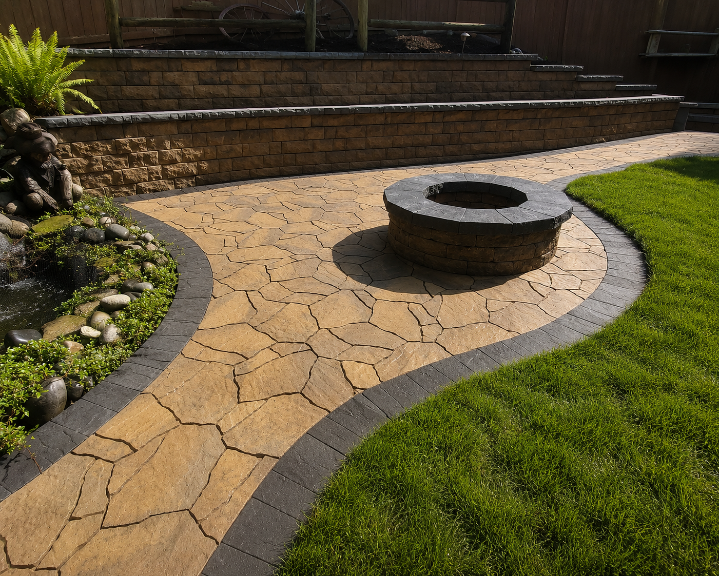 Concrete patio and outdoor area
