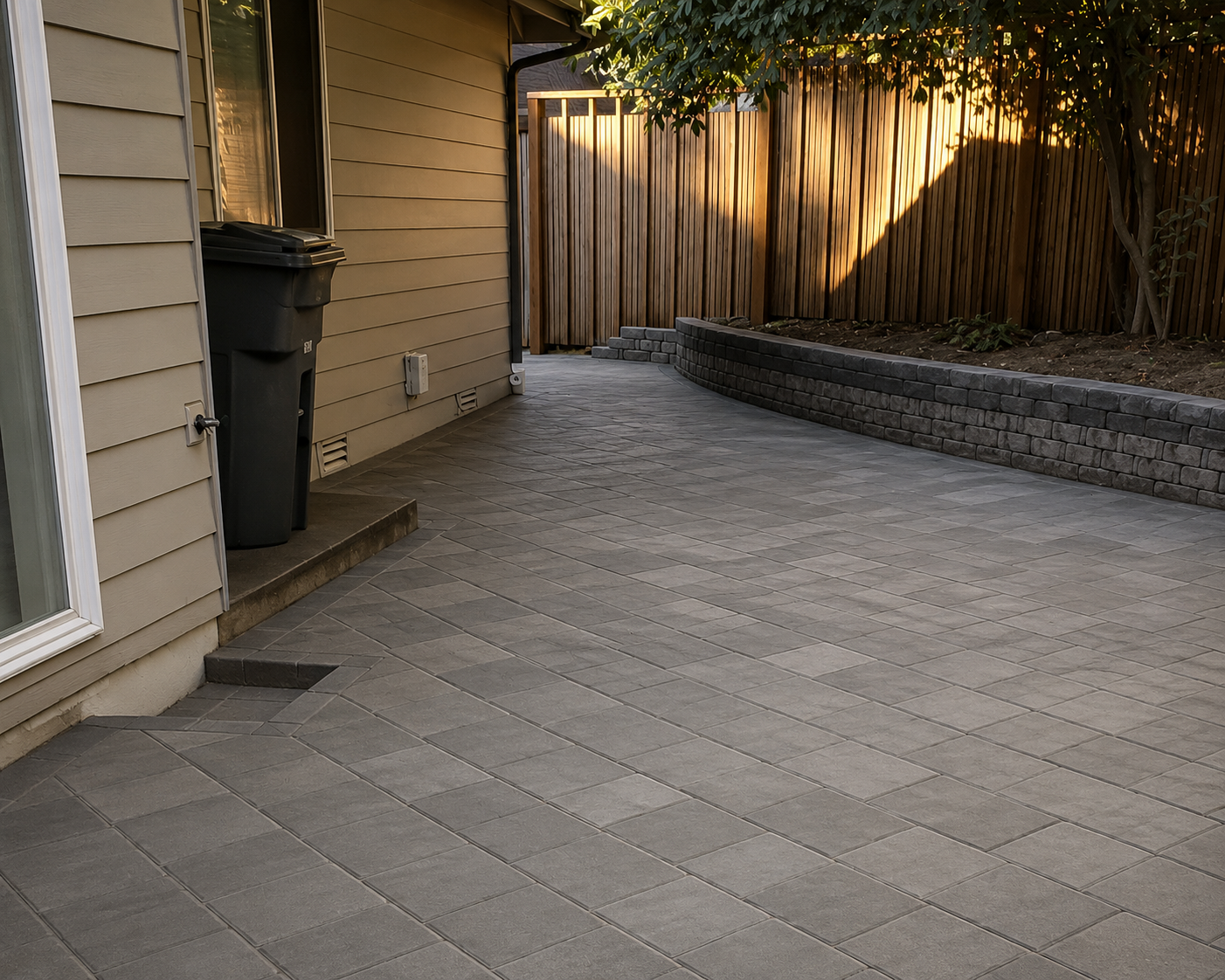 Decorative concrete outdoor patio