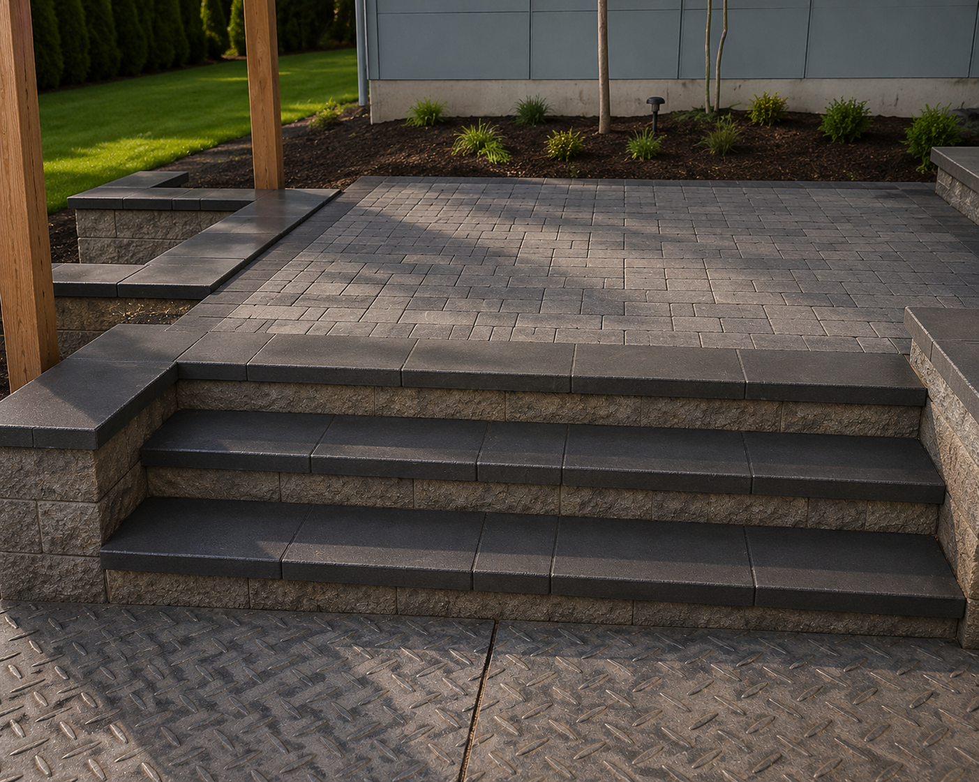 Concrete driveway construction