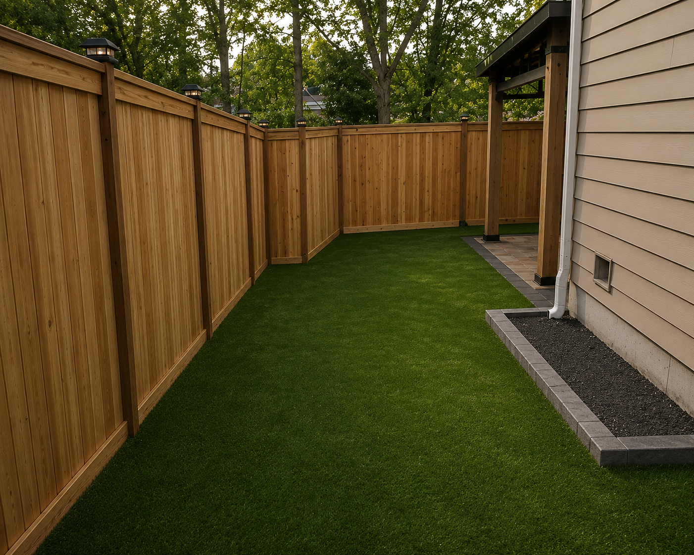 Residential fence outdoor project