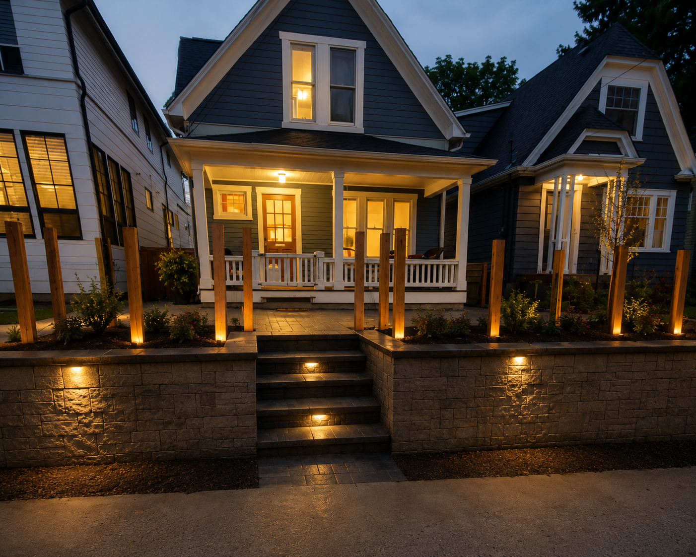 Backyard lighting design