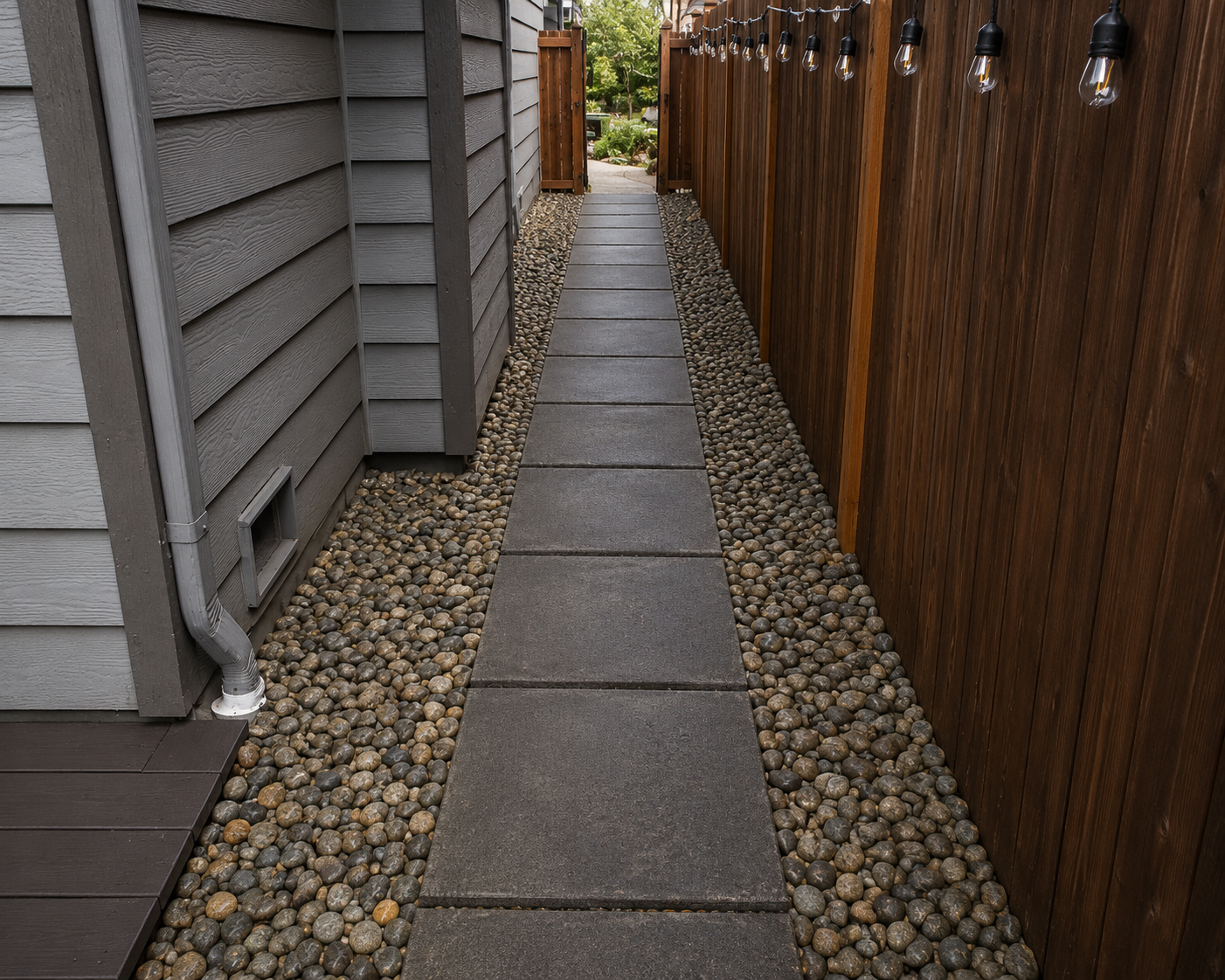 Paver patio outdoor living area