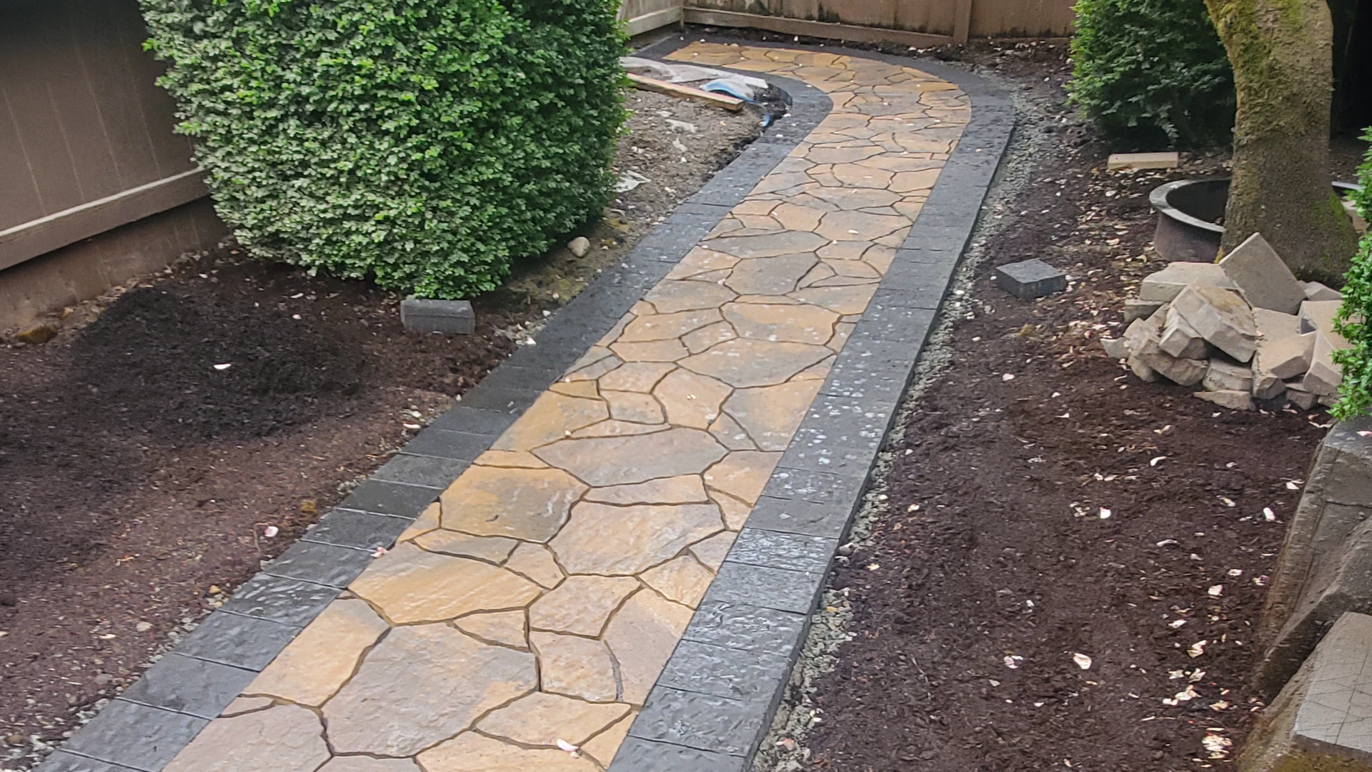 Backyard Patio & Landscape Renovation before work