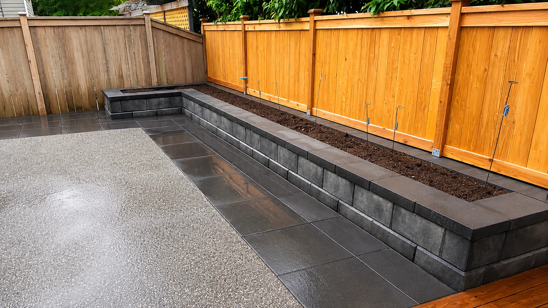 Backyard Paver Patio completed project