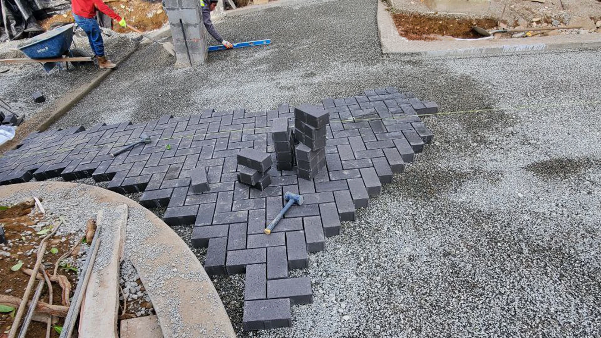 Paver Driveway Installation in Washington by Ecua Landscaping, photo 4 of 9