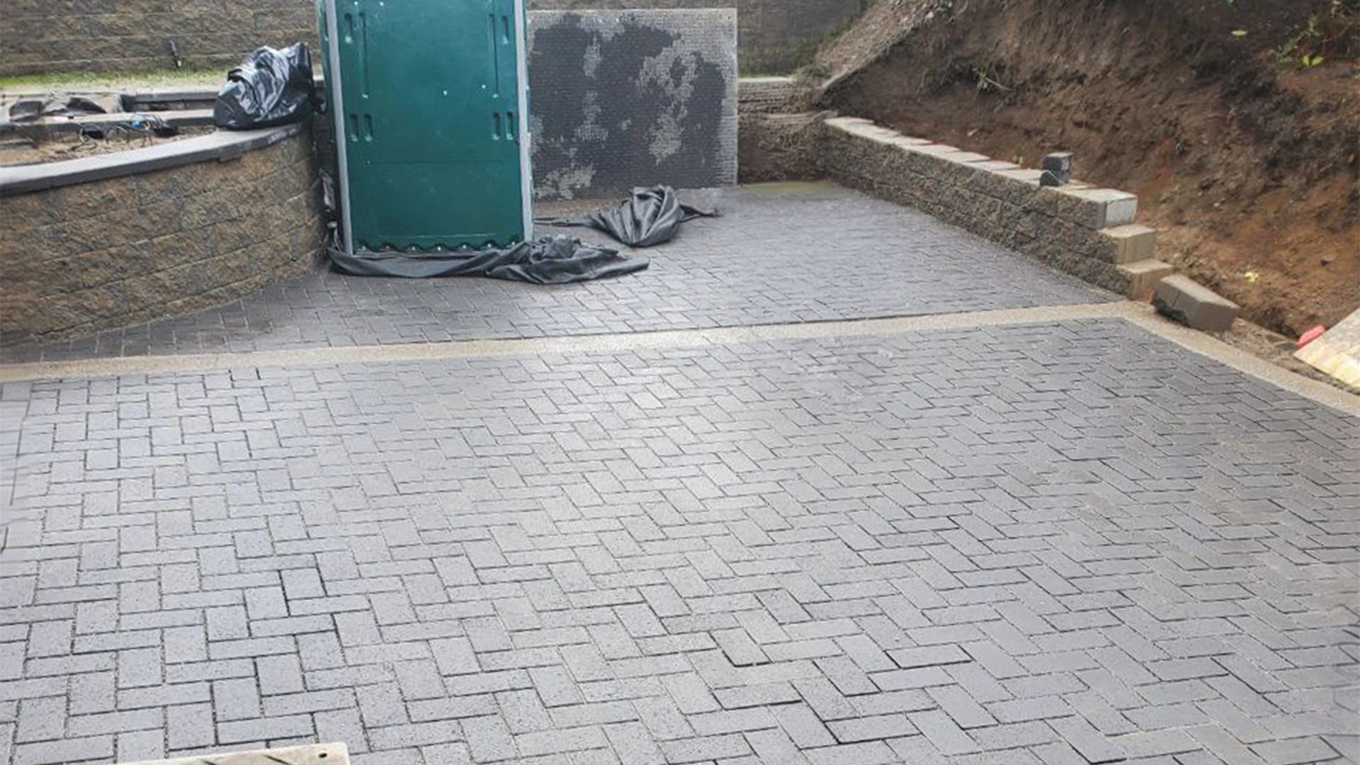 Paver Driveway Installation before work