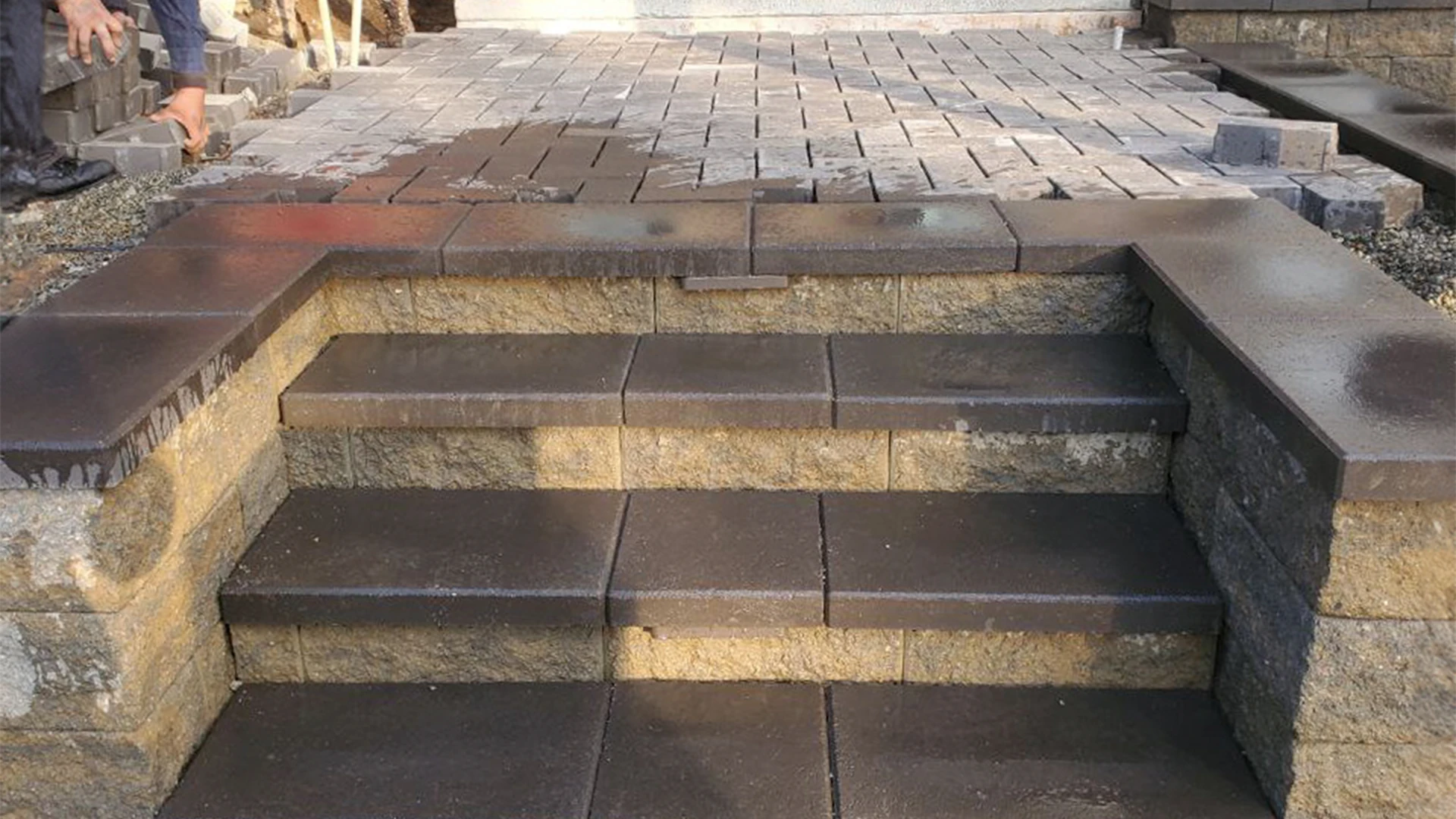 Paver Driveway Installation in Washington by Ecua Landscaping, photo 7 of 9