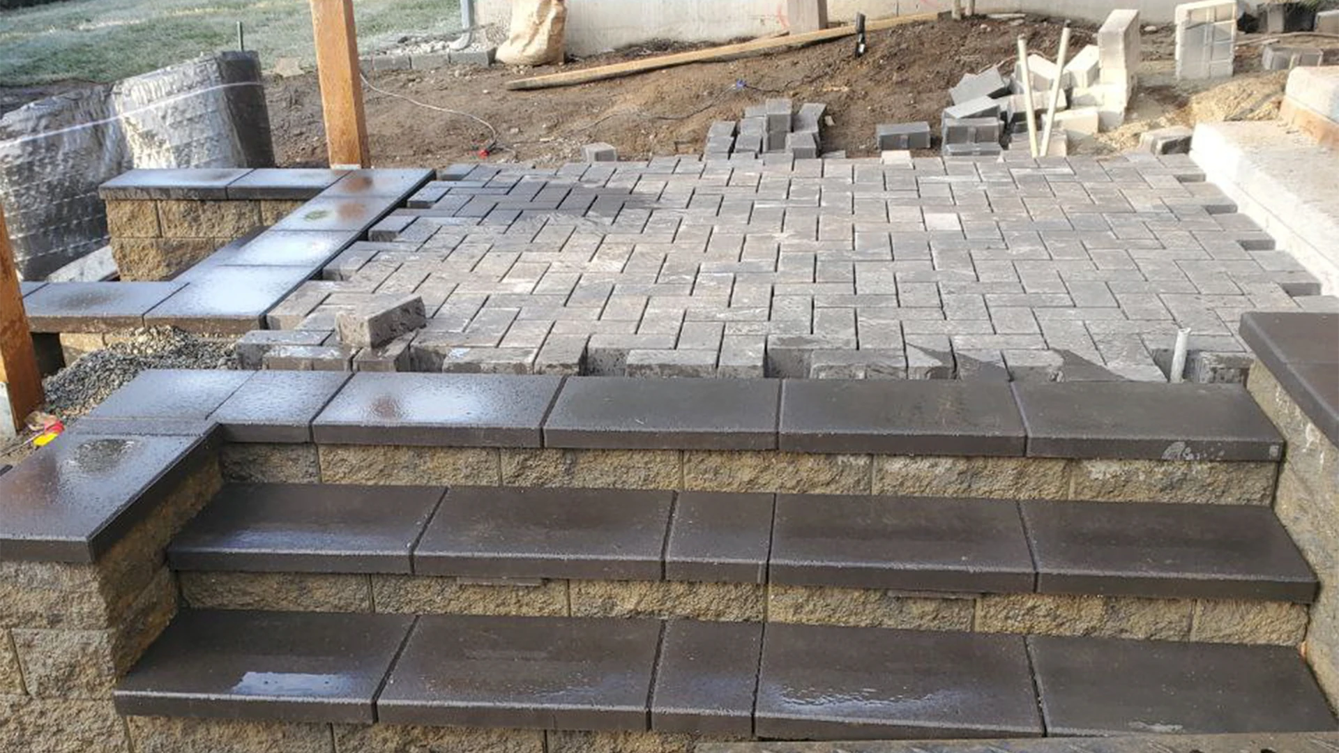 Paver Driveway Installation in Washington by Ecua Landscaping, photo 8 of 9