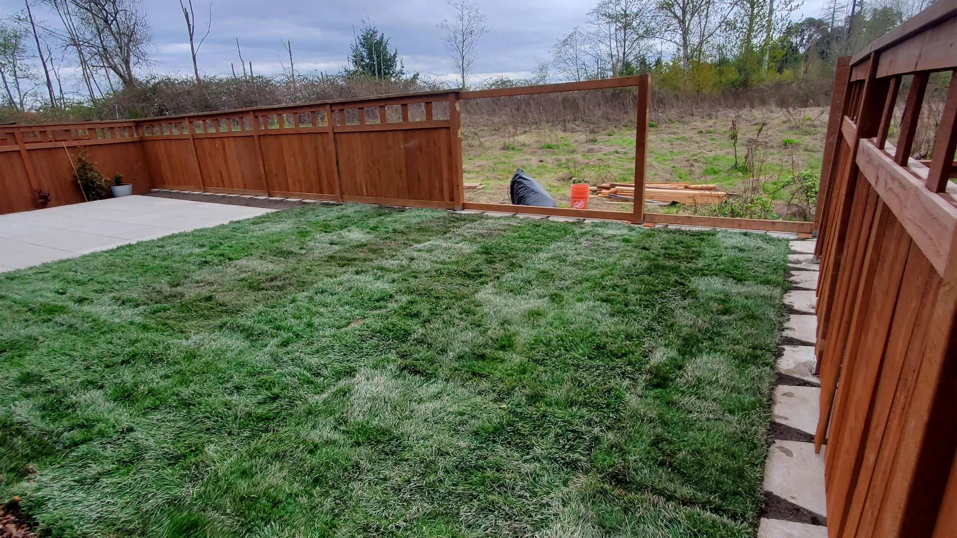 Privacy Fence & New Lawn in Washington by Ecua Landscaping, photo 8 of 12