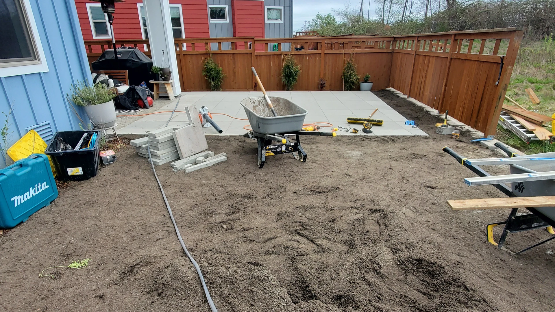 Privacy Fence & New Lawn after completion