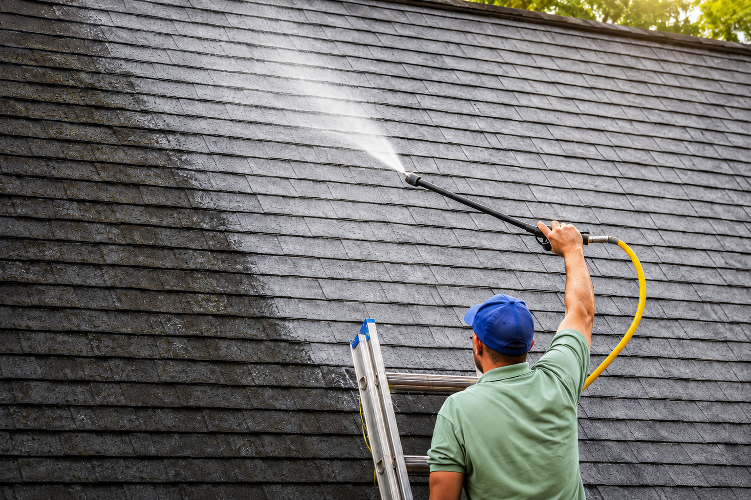Roof Cleaning project by Ecua Landscaping