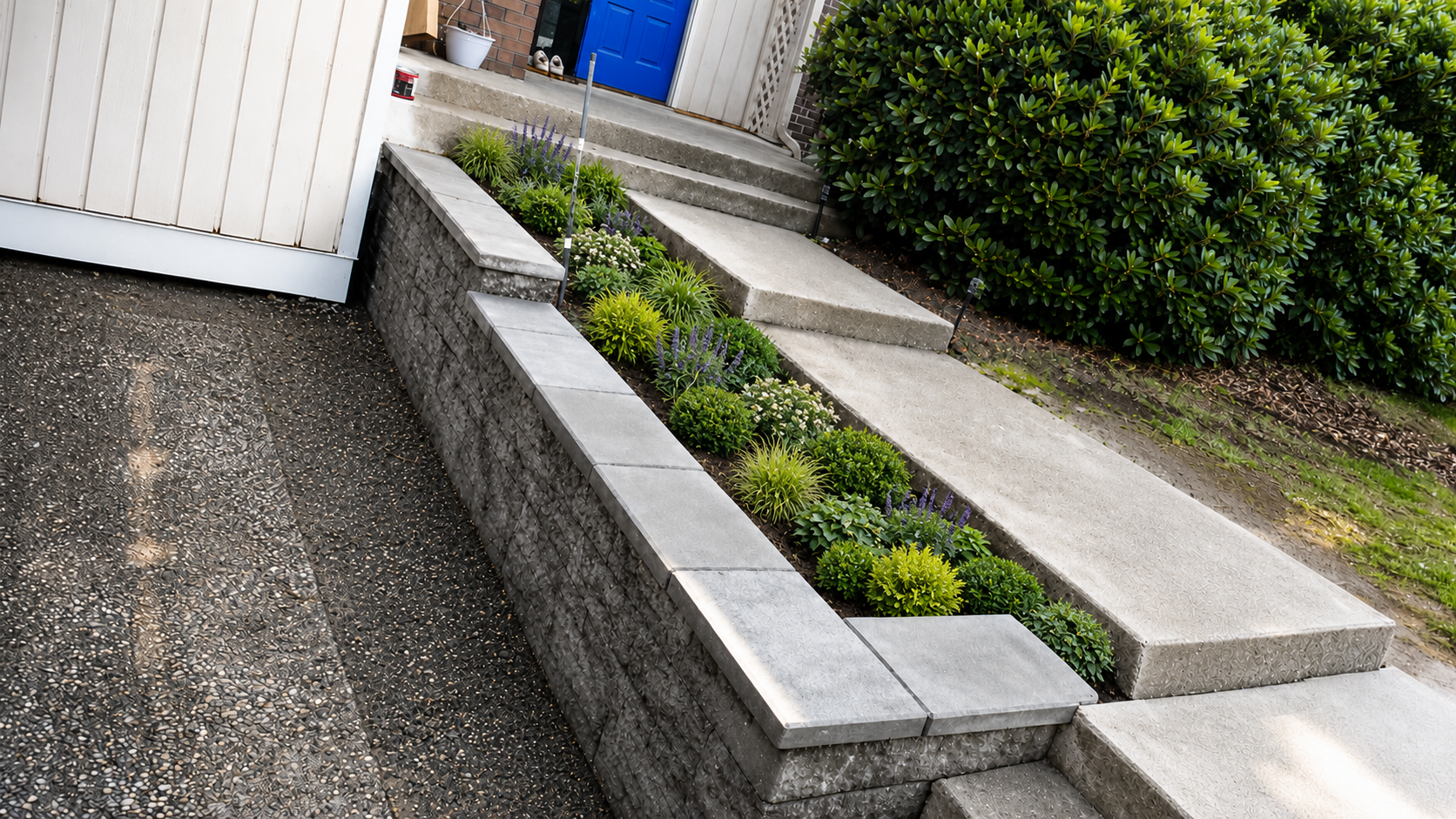 Shrub & Plant Bed Installation before work