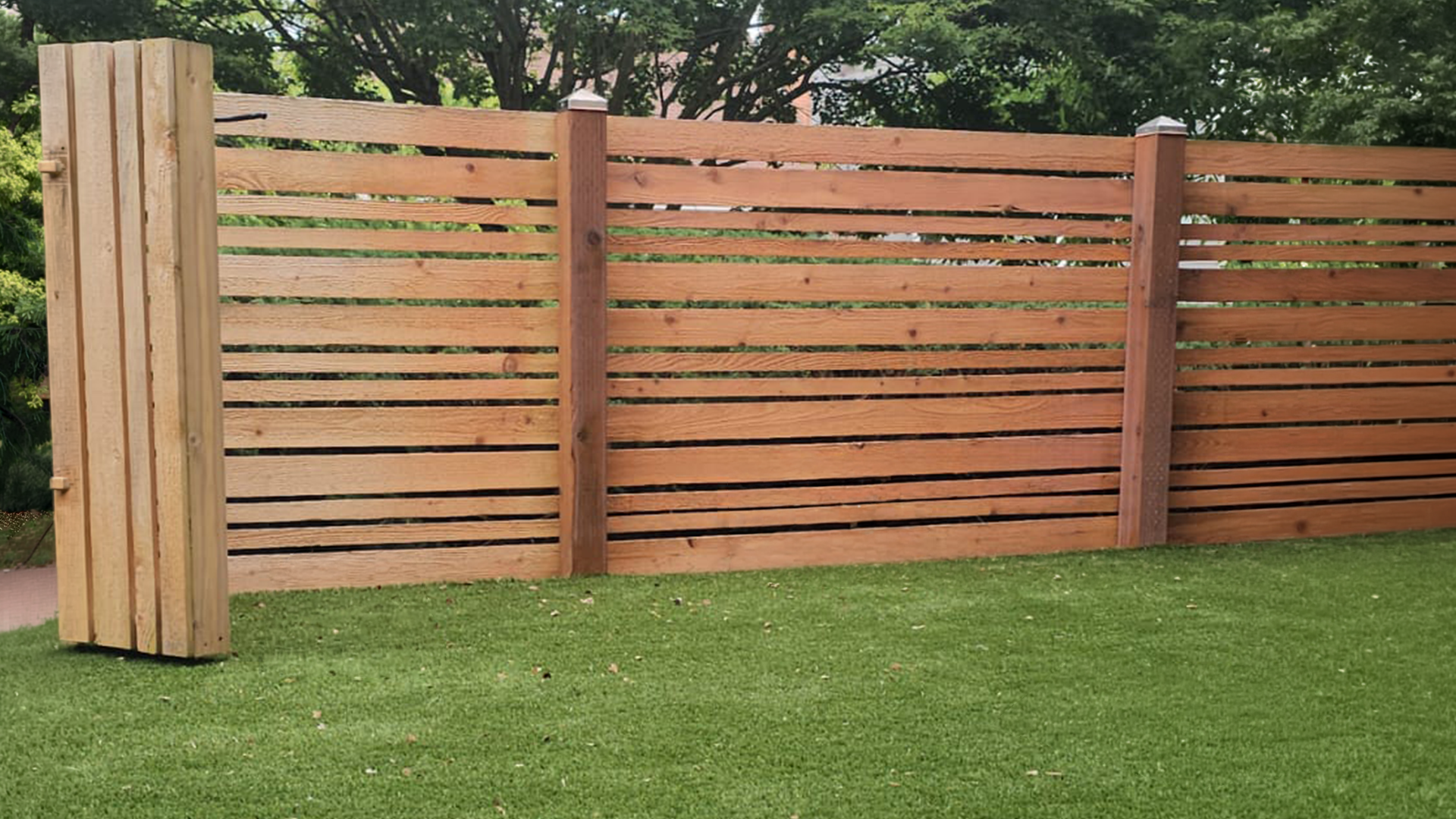 Wood Privacy Fence Installation in Washington by Ecua Landscaping, photo 5 of 6