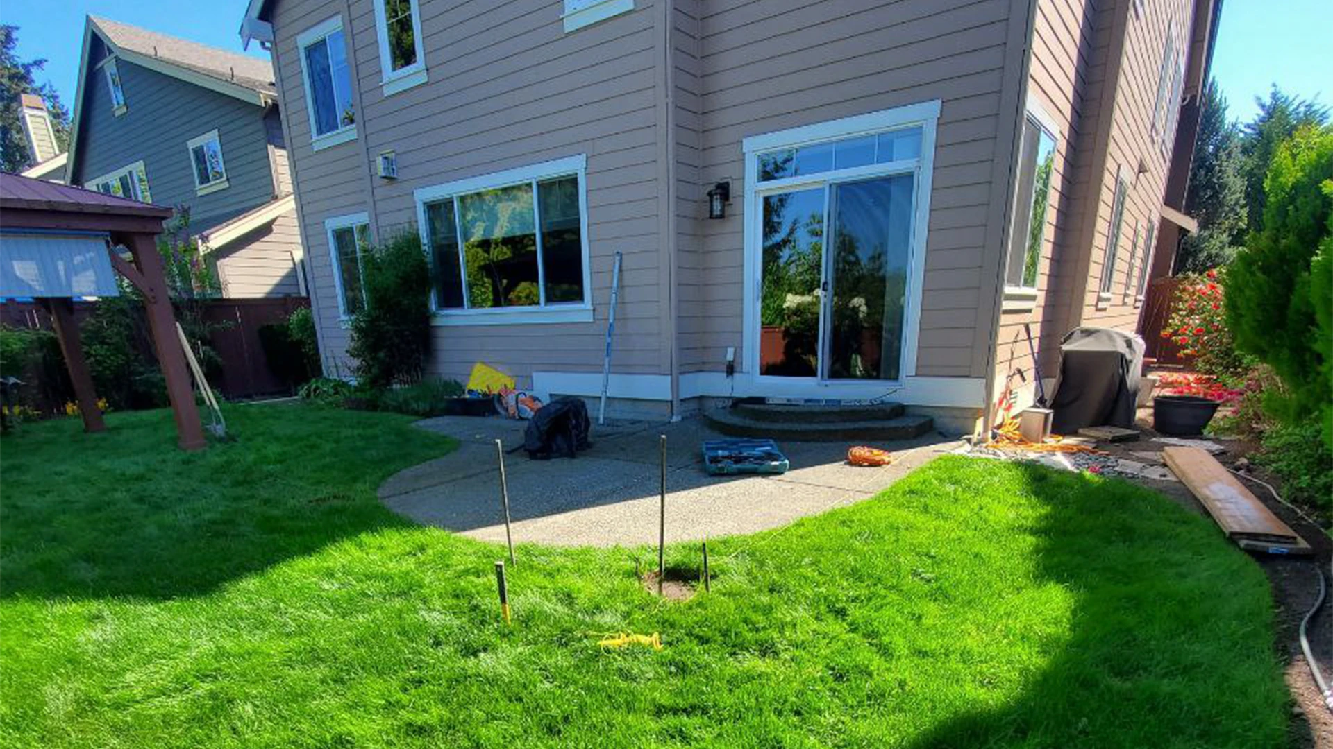 Gazebo & Backyard Transformation before work