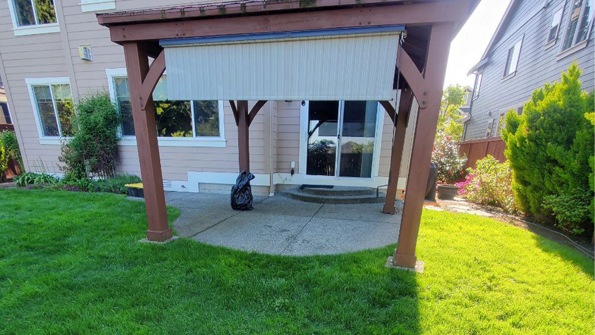 Gazebo & Backyard Transformation in Washington by Ecua Landscaping, photo 3 of 8
