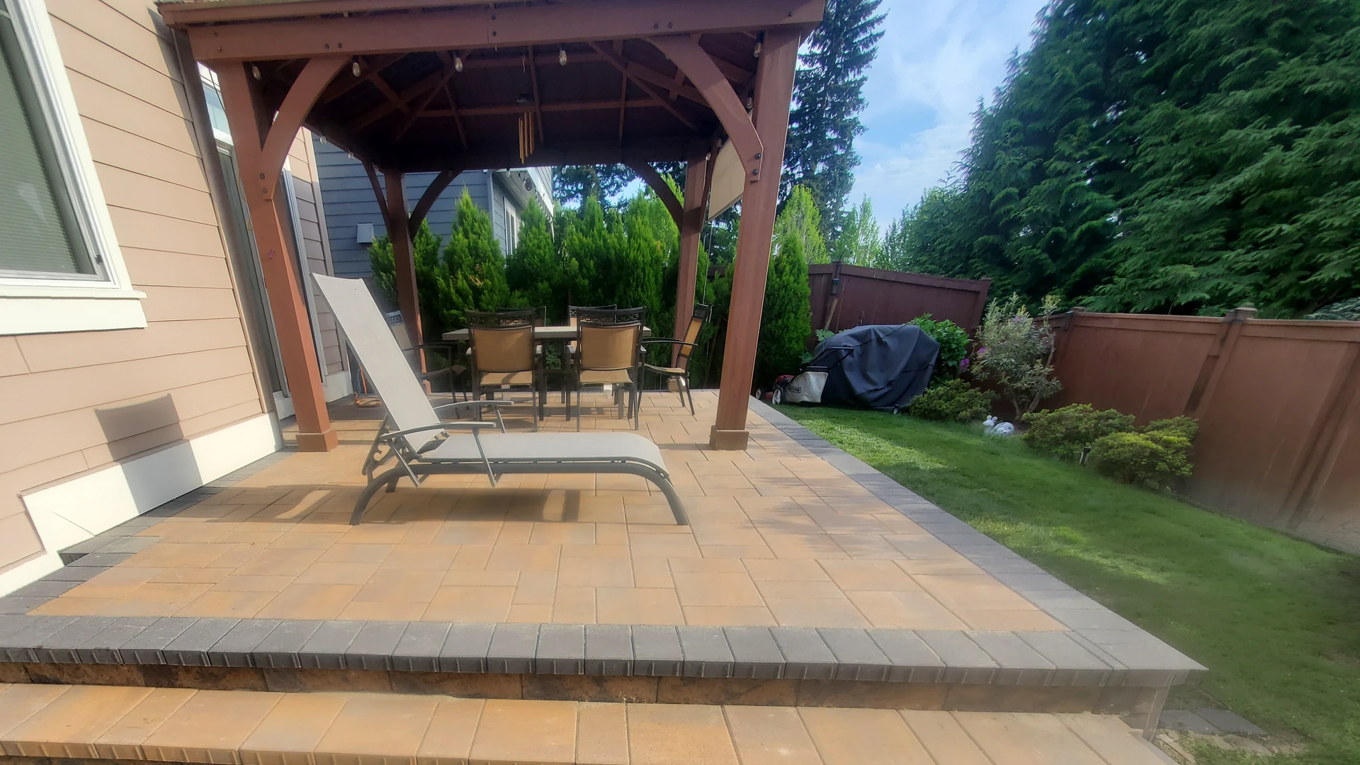 Gazebo & Backyard Transformation in Washington by Ecua Landscaping, photo 4 of 8