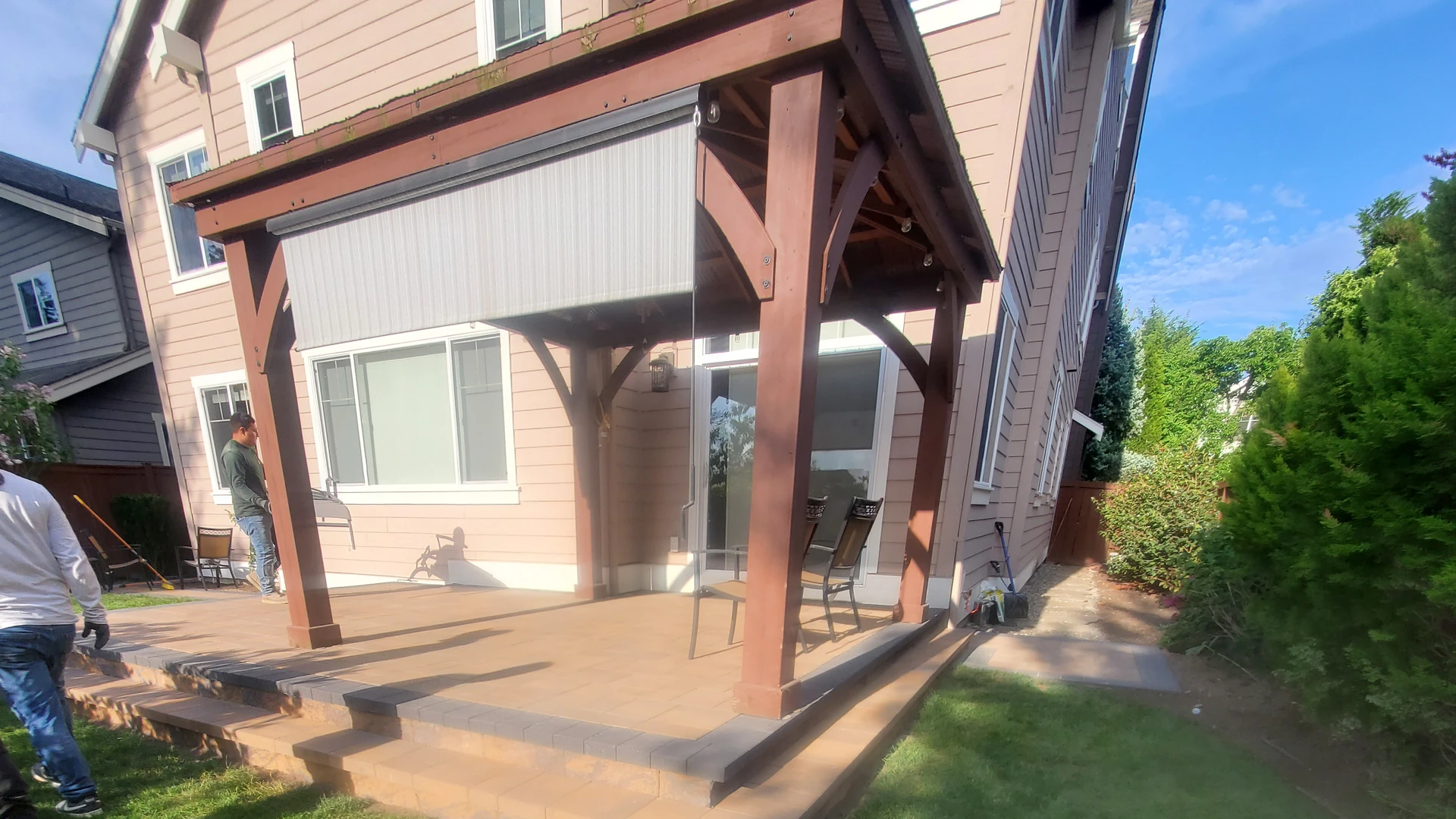 Gazebo & Backyard Transformation in Washington by Ecua Landscaping, photo 5 of 8