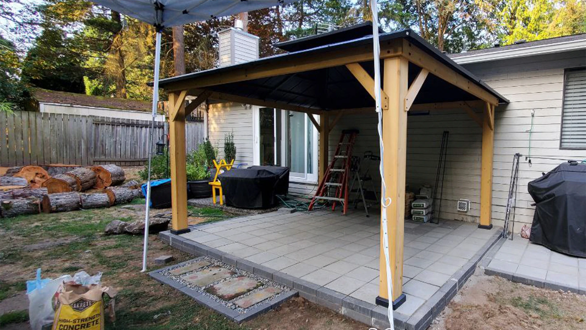 Backyard Gazebo Installation completed result