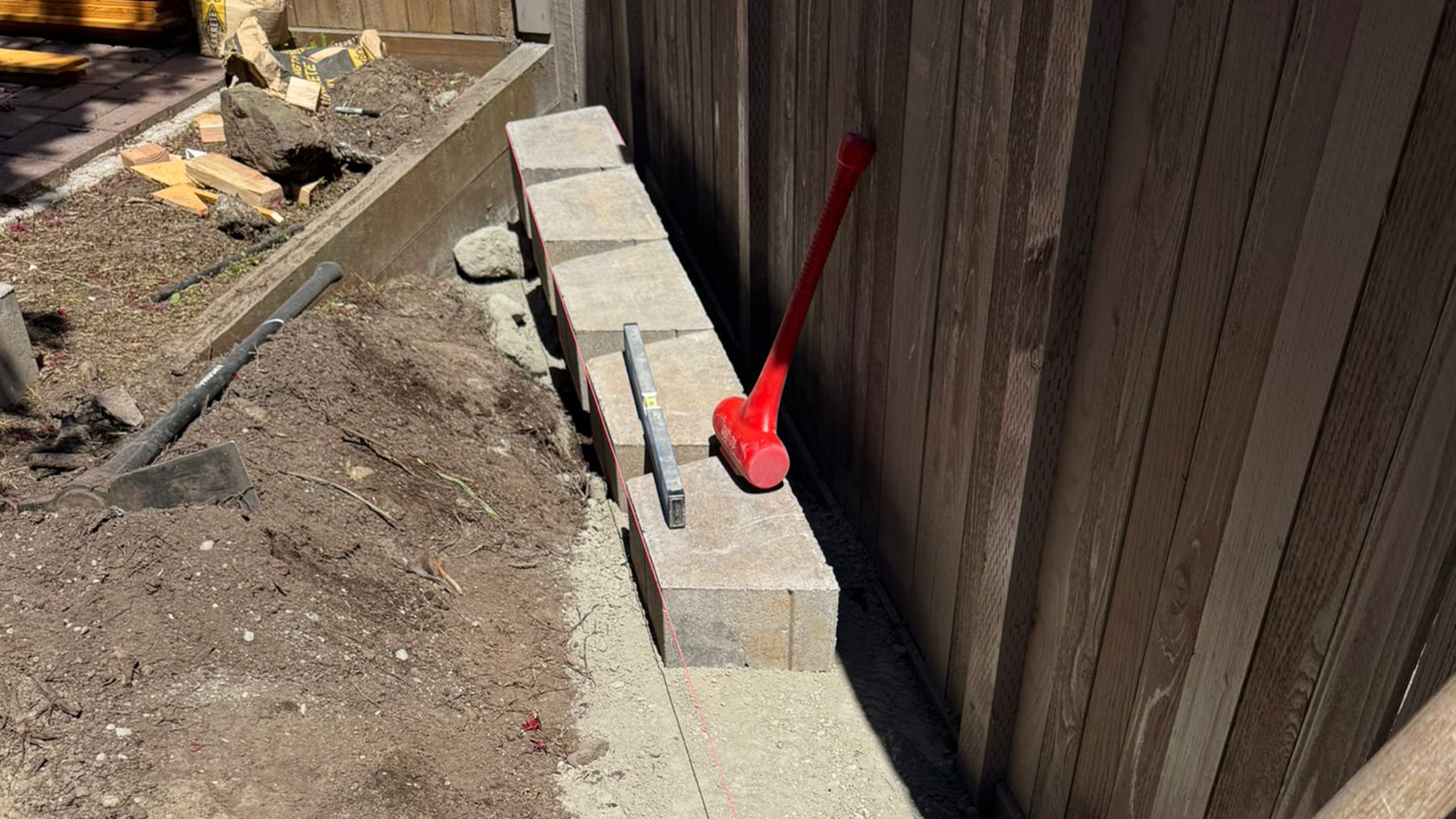 Garden Retaining Wall in Washington by Ecua Landscaping, photo 2 of 7