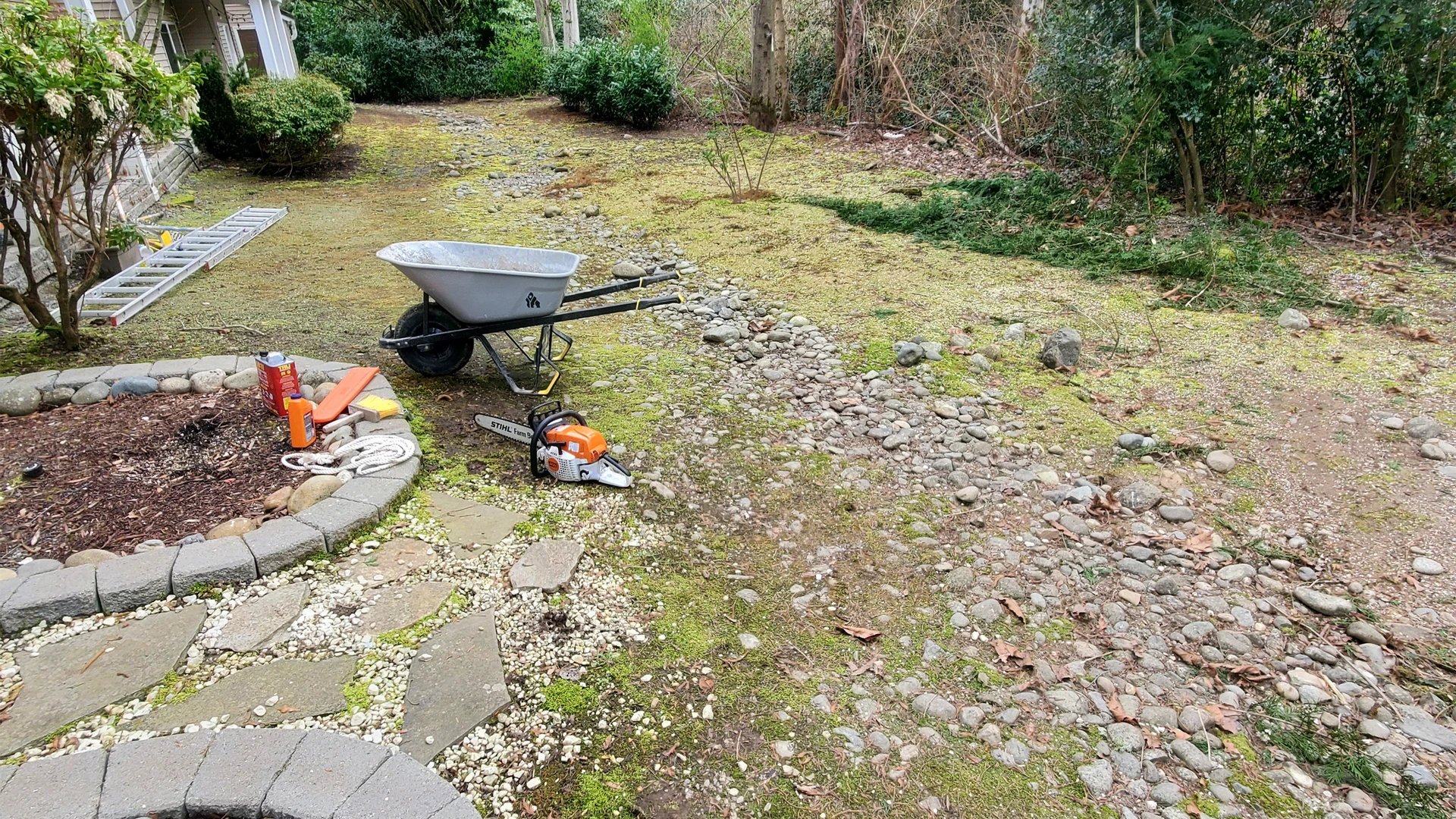 New Lawn Installation before work