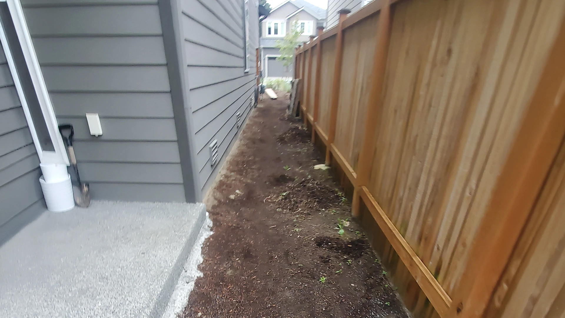 Outdoor Lighting Installation before work