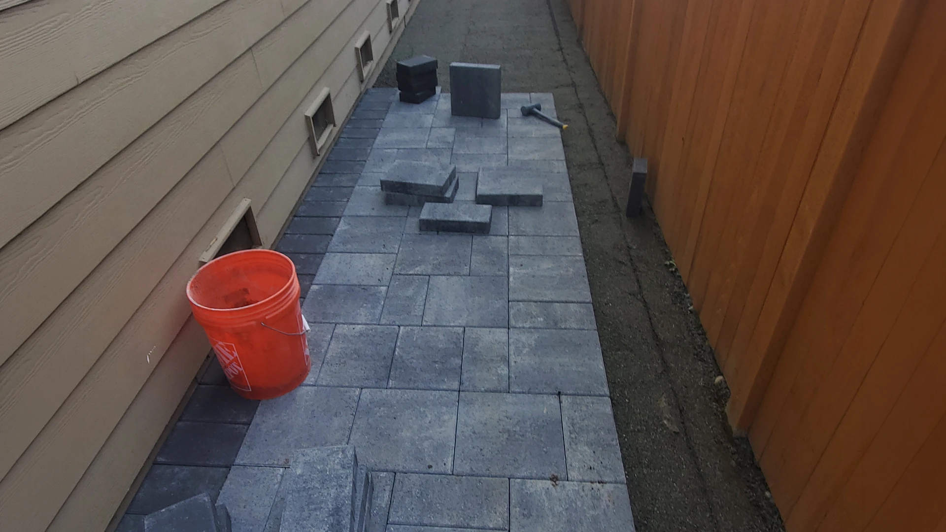 Driveway & Pathway Lighting before work