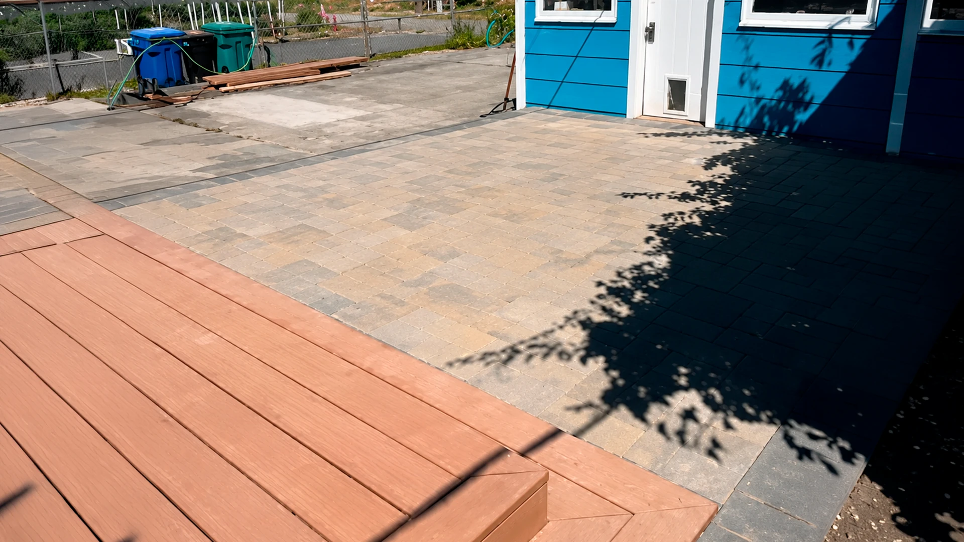 Paver Patio Transformation before work