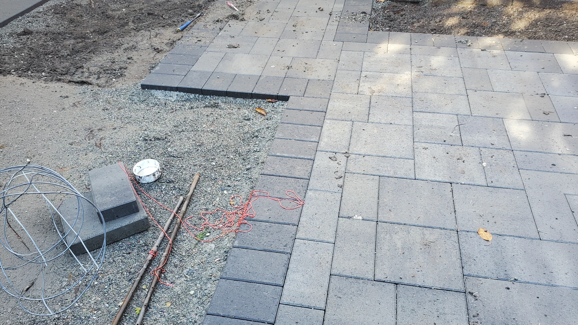 Backyard Paver Patio Upgrade before work