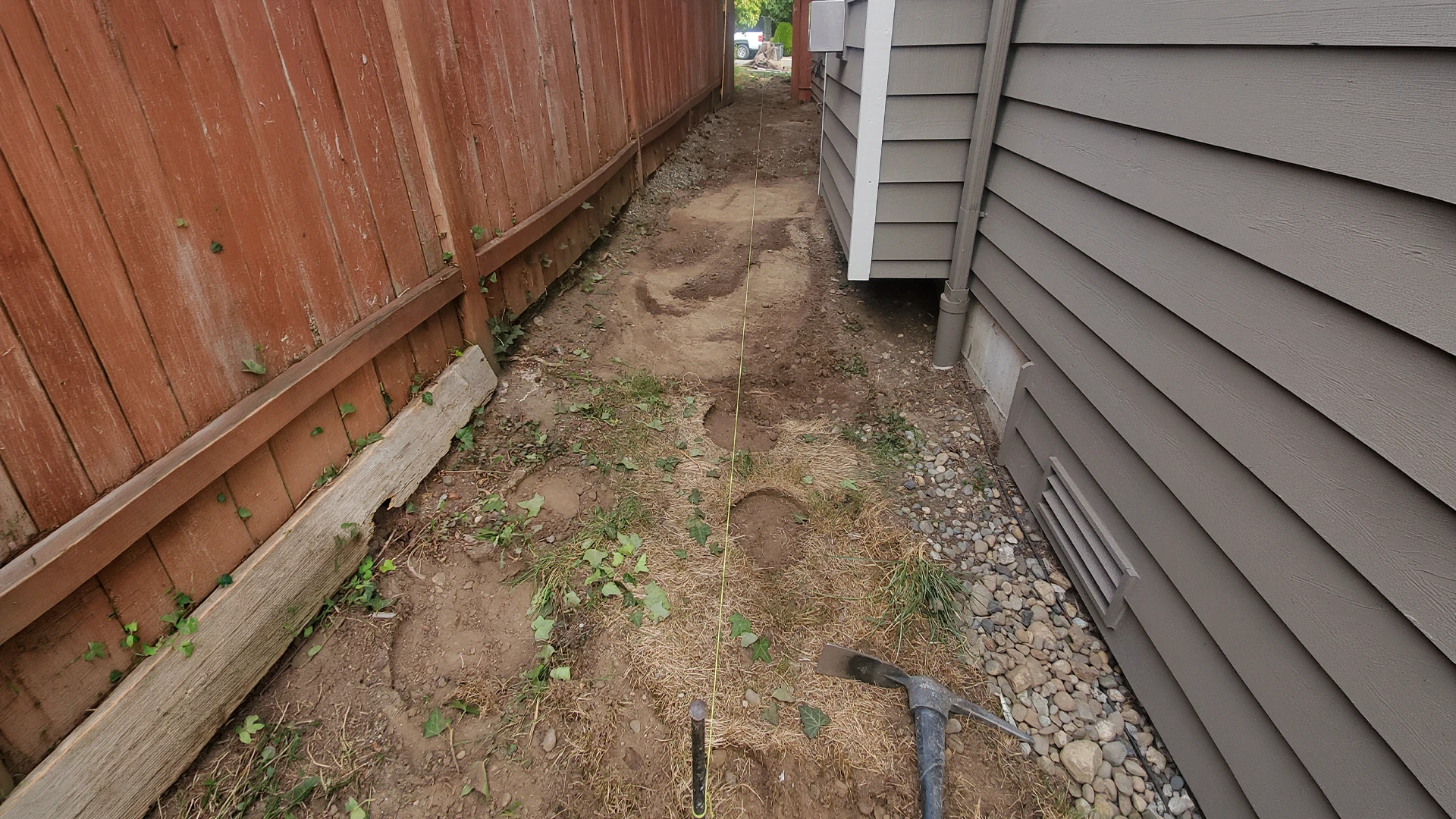 Front Walkway Transformation before work