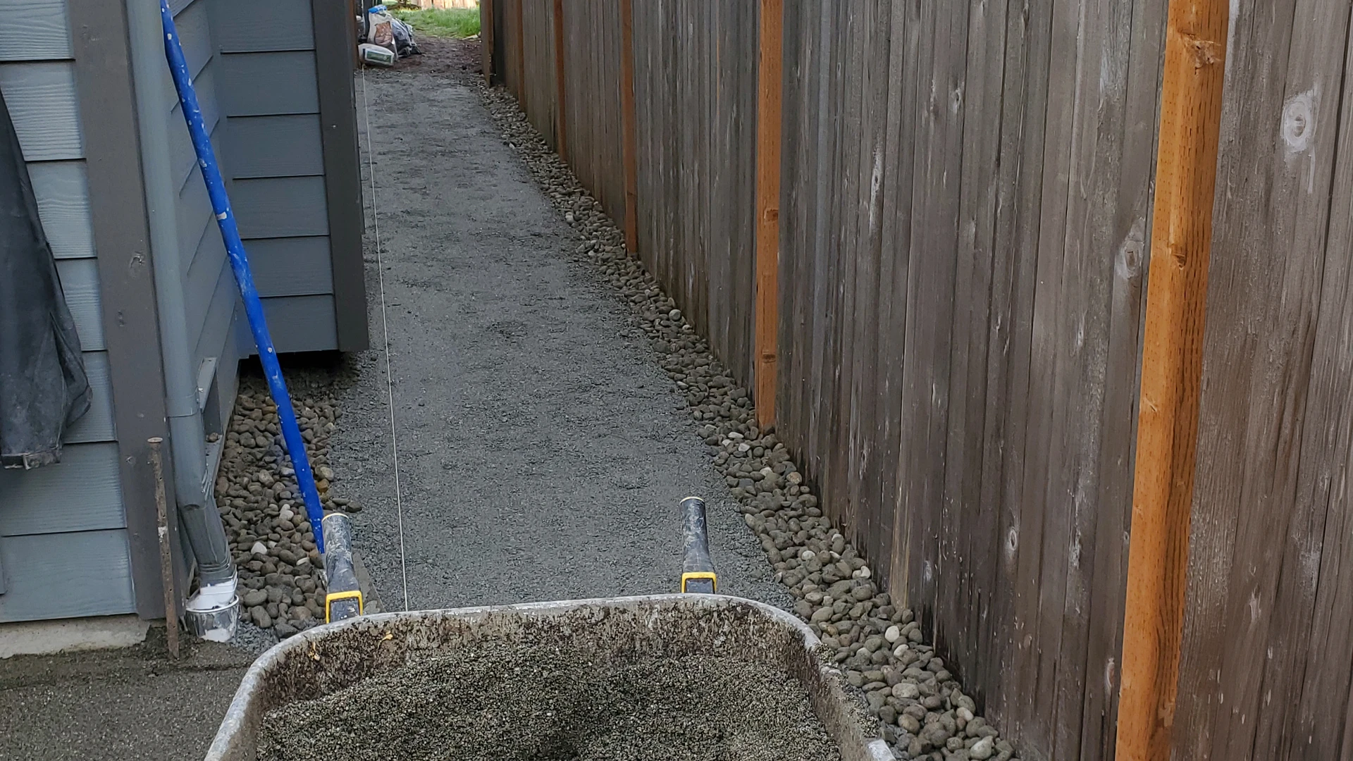 Paver Walkway Installation before work